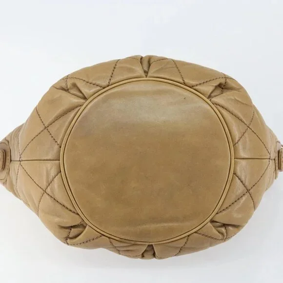 CHANEL Wild Stitch Shoulder Bag Leather Brown Gold CC Auth 144304 - Picture 7 of 16